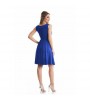 Vestido curto com decote drapeado | Cor: Azul